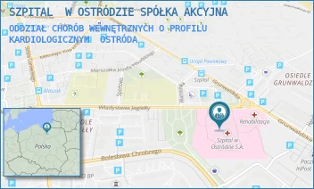 ODDZIAŁ CHORÓB WEWNĘTRZNYCH O PROFILU KARDIOLOGICZNYM - SZPITAL  W OSTRÓDZIE SPÓŁKA AKCYJNA - JAGIEŁLY 1,  OSTRÓDA