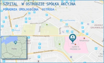 PORADNIA UROLOGICZNA - SZPITAL  W OSTRÓDZIE SPÓŁKA AKCYJNA - JAGIEŁŁY 1,  OSTRÓDA