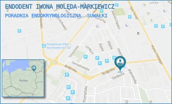 PORADNIA ENDOKRYNOLOGICZNA - ENDODENT IWONA MOLĘDA-MARKIEWICZ - BYDGOSKA 11,  SUWAŁKI