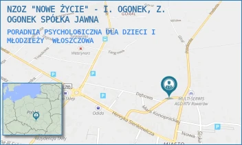 PORADNIA PSYCHOLOGICZNA DLA DZIECI I MŁODZIEŻY - NZOZ "NOWE ŻYCIE" - I. OGONEK, Z. OGONEK SPÓŁKA JAWNA - MLECZARSKA 11,  WŁOSZCZOWA