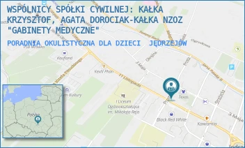 PORADNIA OKULISTYCZNA DLA DZIECI - WSPÓLNICY SPÓŁKI CYWILNEJ: KAŁKA KRZYSZTOF, AGATA DOROCIAK-KAŁKA NZOZ "GABINETY MEDYCZNE" - PROSTA 4,  JĘDRZEJÓW