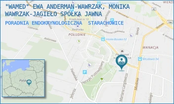 PORADNIA ENDOKRYNOLOGICZNA - "WAMED" EWA ANDERMAN-WAWRZAK, MONIKA WAWRZAK-JAGIEŁO SPÓŁKA JAWNA - JANA PAWAŁA II 1,  STARACHOWICE