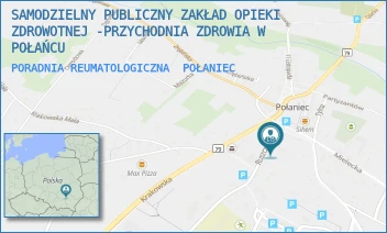 PORADNIA REUMATOLOGICZNA - SAMODZIELNY PUBLICZNY ZAKŁAD OPIEKI ZDROWOTNEJ -PRZYCHODNIA ZDROWIA W POŁAŃCU - RUSZCZAŃSKA 3,  POŁANIEC