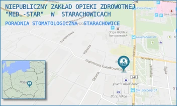 PORADNIA STOMATOLOGICZNA - NIEPUBLICZNY ZAKŁAD OPIEKI ZDROWOTNEJ "MED.-STAR"  W  STARACHOWICACH - RADOMSKA 35,  STARACHOWICE