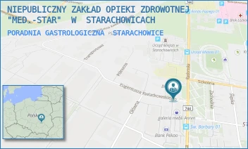 PORADNIA GASTROLOGICZNA - NIEPUBLICZNY ZAKŁAD OPIEKI ZDROWOTNEJ "MED.-STAR"  W  STARACHOWICACH - RADOMSKA 35,  STARACHOWICE