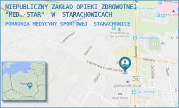PORADNIA MEDYCYNY SPORTOWEJ - NIEPUBLICZNY ZAKŁAD OPIEKI ZDROWOTNEJ "MED.-STAR"  W  STARACHOWICACH - RADOMSKA 35,  STARACHOWICE