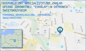 PORADNIA NEUROLOGICZNA - NIEPUBLICZNY SPECJALISTYCZNY ZAKŁAD OPIEKI ZDROWOTNEJ "ESKULAP" W OSTROWCU ŚWIĘTOKRZYSKIM - SŁOWACKIEGO 23,  OSTROWIEC ŚWIĘTOKRZYSKI