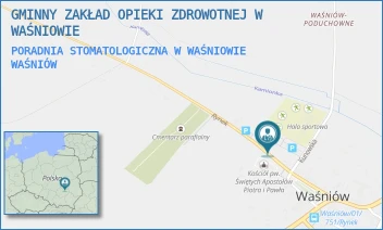 PORADNIA STOMATOLOGICZNA W WAŚNIOWIE - GMINNY ZAKŁAD OPIEKI ZDROWOTNEJ W WAŚNIOWIE - RYNEK 2A,  WAŚNIÓW