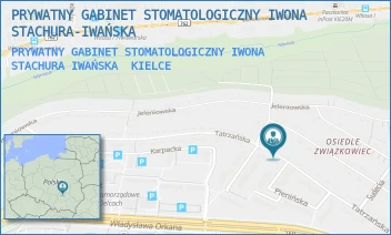 PRYWATNY GABINET STOMATOLOGICZNY IWONA STACHURA IWAŃSKA - PRYWATNY GABINET STOMATOLOGICZNY IWONA STACHURA-IWAŃSKA - TATRZAŃSKA 44,  KIELCE