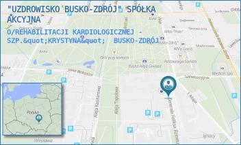 O/REHABILITACJI KARDIOLOGICZNEJ - SZP."KRYSTYNA" - "UZDROWISKO BUSKO-ZDRÓJ" SPÓŁKA AKCYJNA - RZEWUSKIEGO 3/5/7,  BUSKO-ZDRÓJ
