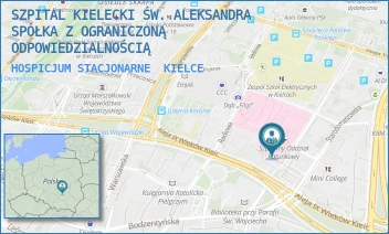 HOSPICJUM STACJONARNE - SZPITAL KIELECKI ŚW. ALEKSANDRA SPÓŁKA Z OGRANICZONĄ ODPOWIEDZIALNOŚCIĄ - KOŚCIUSZKI 25,  KIELCE