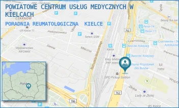 PORADNIA REUMATOLOGICZNA - POWIATOWE CENTRUM USŁUG MEDYCZNYCH W KIELCACH - ŻELAZNA 35,  KIELCE