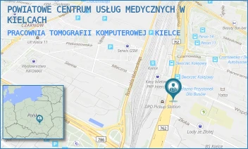 PRACOWNIA TOMOGRAFII KOMPUTEROWEJ - POWIATOWE CENTRUM USŁUG MEDYCZNYCH W KIELCACH - ŻELAZNA 35,  KIELCE