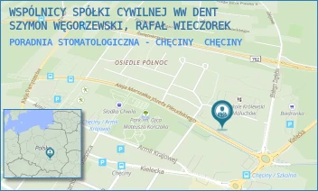 PORADNIA STOMATOLOGICZNA - CHĘCINY - WSPÓLNICY SPÓŁKI CYWILNEJ WW DENT SZYMON WĘGORZEWSKI, RAFAŁ WIECZOREK - OS.PÓŁNOC 10,  CHĘCINY