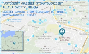 GABINET SZKOLNY STOMATOLOGICZNY UL. MARII KRZYŻANOWSKIEJ - "ASTODENT" GABINET STOMATOLOGICZNY ALICJA SZOT - TREPKA - MARII KRZYŻANOWSKIEJ 8/-,  KIELCE