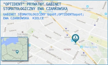 GABINET STOMATOLOGICZNY "OPTIDENT" EWA CZARKOWSKA - "OPTIDENT" PRYWATNY GABINET STOMATOLOGICZNY EWA CZARKOWSKA - 1 MAJA 192,  KIELCE