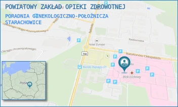 PORADNIA GINEKOLOGICZNO-POŁOŻNICZA - POWIATOWY ZAKŁAD OPIEKI ZDROWOTNEJ - BATALIONÓW CHŁOPSKICH 6,  STARACHOWICE
