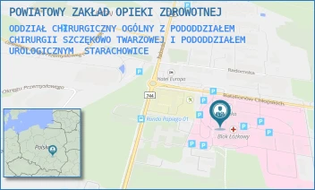 ODDZIAŁ CHIRURGICZNY OGÓLNY Z PODODDZIAŁEM CHIRURGII SZCZĘKOWO TWARZOWEJ I PODODDZIAŁEM UROLOGICZNYM - POWIATOWY ZAKŁAD OPIEKI ZDROWOTNEJ - BATALIONÓW CHŁOPSKICH 6,  STARACHOWICE
