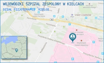 DZIAŁ FIZJOTERAPII - WOJEWÓDZKI SZPITAL ZESPOLONY W KIELCACH - GRUNWALDZKA 45,  KIELCE
