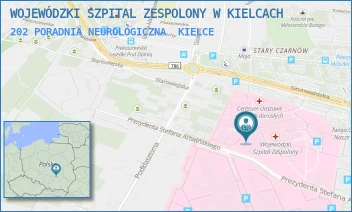 202 PORADNIA NEUROLOGICZNA - WOJEWÓDZKI SZPITAL ZESPOLONY W KIELCACH - GRUNWALDZKA 45,  KIELCE