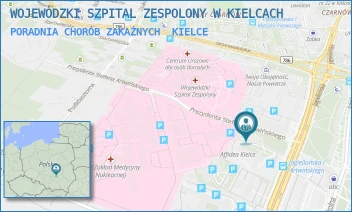 PORADNIA CHORÓB ZAKAŹNYCH - WOJEWÓDZKI SZPITAL ZESPOLONY W KIELCACH - ARTWIŃSKIEGO 1,  KIELCE