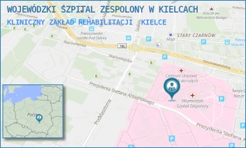 KLINICZNY ZAKŁAD REHABILITACJI - WOJEWÓDZKI SZPITAL ZESPOLONY W KIELCACH - GRUNWALDZKA 45,  KIELCE