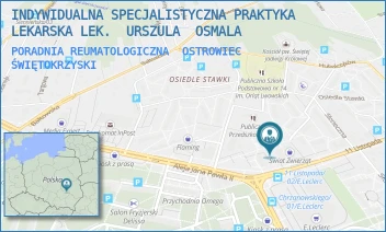 PORADNIA REUMATOLOGICZNA - INDYWIDUALNA SPECJALISTYCZNA PRAKTYKA LEKARSKA LEK.  URSZULA  OSMALA - 11 LISTOPADA 3/F,  OSTROWIEC ŚWIĘTOKRZYSKI