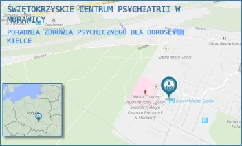 PORADNIA ZDROWIA PSYCHICZNEGO DLA DOROSŁYCH - ŚWIĘTOKRZYSKIE CENTRUM PSYCHIATRII W MORAWICY - KUSOCIŃSKIEGO 59,  KIELCE