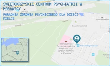 PORADNIA ZDROWIA PSYCHICZNEGO DLA DZIECI - ŚWIĘTOKRZYSKIE CENTRUM PSYCHIATRII W MORAWICY - KUSOCIŃSKIEGO 59,  KIELCE