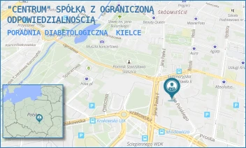 PORADNIA DIABETOLOGICZNA - "CENTRUM" SPÓŁKA Z OGRANICZONĄ ODPOWIEDZIALNOŚCIĄ - WOJSKA POLSKIEGO 5,  KIELCE
