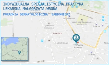PORADNIA DERMATOLOGICZNA - INDYWIDUALNA SPECJALISTYCZNA PRAKTYKA LEKARSKA MAŁGORZATA WRONA - ARMII KRAJOWEJ 3,  SANDOMIERZ