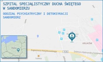 ODDZIAŁ PSYCHIATRYCZNY I DETOKSYKACJI - SZPITAL SPECJALISTYCZNY DUCHA ŚWIĘTEGO W SANDOMIERZU - SCHINZLA 13,  SANDOMIERZ