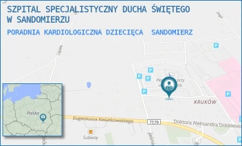 PORADNIA KARDIOLOGICZNA DZIECIĘCA - SZPITAL SPECJALISTYCZNY DUCHA ŚWIĘTEGO W SANDOMIERZU - SCHINZLA 13,  SANDOMIERZ