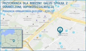 PORADNIA OTOLARYNGOLOGICZNA - PRZYCHODNIA DLA RODZINY GALUS SPÓŁKA Z OGRANICZONĄ ODPOWIEDZIALNOŚCIĄ - GÓRNA 19A,  KIELCE