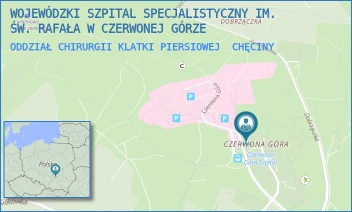 ODDZIAŁ CHIRURGII KLATKI PIERSIOWEJ - WOJEWÓDZKI SZPITAL SPECJALISTYCZNY IM. ŚW. RAFAŁA W CZERWONEJ GÓRZE - CZERWONA GÓRA 10,  CHĘCINY