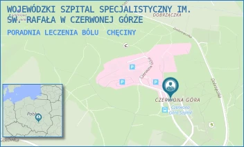 PORADNIA LECZENIA BÓLU - WOJEWÓDZKI SZPITAL SPECJALISTYCZNY IM. ŚW. RAFAŁA W CZERWONEJ GÓRZE - CZERWONA GÓRA 10,  CHĘCINY