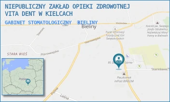 GABINET STOMATOLOGICZNY - NIEPUBLICZNY ZAKŁAD OPIEKI ZDROWOTNEJ  VITA DENT W KIELCACH - PARTYZANTÓW 12,  BIELINY