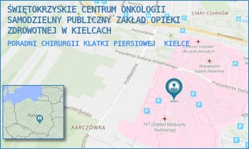 PORADNI CHIRURGII KLATKI PIERSIOWEJ - ŚWIĘTOKRZYSKIE CENTRUM ONKOLOGII SAMODZIELNY PUBLICZNY ZAKŁAD OPIEKI ZDROWOTNEJ W KIELCACH - ARTWIŃSKIEGO 3,  KIELCE