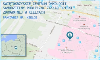 PRACOWNIA MR - ŚWIĘTOKRZYSKIE CENTRUM ONKOLOGII SAMODZIELNY PUBLICZNY ZAKŁAD OPIEKI ZDROWOTNEJ W KIELCACH - ARTWIŃSKIEGO 3,  KIELCE