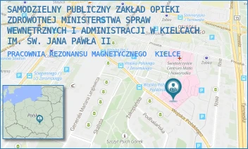 PRACOWNIA REZONANSU MAGNETYCZNEGO - SAMODZIELNY PUBLICZNY ZAKŁAD OPIEKI ZDROWOTNEJ MINISTERSTWA SPRAW WEWNĘTRZNYCH I ADMINISTRACJI W KIELCACH IM. ŚW. JANA PAWŁA II - WOJSKA POLSKIEGO 51,  KIELCE