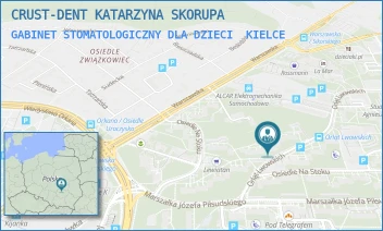 GABINET STOMATOLOGICZNY DLA DZIECI - CRUST-DENT KATARZYNA SKORUPA - ORLĄT LWOWSKICH 72K,  KIELCE