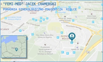 PORADNIA GINEKOLOGICZNO-POŁOŻNICZA - "FEMI-MED" JACEK CHAMERSKI - ORZESZKOWEJ 55/18,  KIELCE