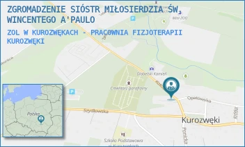 ZOL W KUROZWĘKACH - PRACOWNIA FIZJOTERAPII - ZGROMADZENIE SIÓSTR MIŁOSIERDZIA ŚW. WINCENTEGO A'PAULO - KOŚCIELNA 4,  KUROZWĘKI