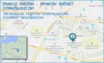 INDYWIDUALNA PRAKTYKA STOMATOLOGICZNA - FRANCUZ MARZENA - PRYWATNY GABINET STOMATOLOGICZNY - OS. OGRODY 29,  OSTROWIEC ŚWIĘTOKRZYSKI