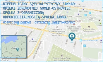 HOSPICJUM DOMOWE - NIEPUBLICZNY SPECJALISTYCZNY ZAKŁAD OPIEKI ZDROWOTNEJ GOMED-OSTROWIEC SPÓŁKA Z OGRANICZONĄ ODPOWIEDZIALNOŚCIĄ SPÓŁKA JAWNA - POLNA 9F,  OSTROWIEC ŚWIĘTOKRZYSKI