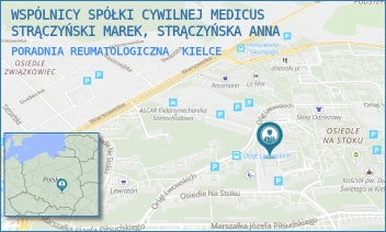 PORADNIA REUMATOLOGICZNA - MEDICUS  A. STRĄCZYŃSKA,M. STRĄCZYŃSKI SPÓŁKA JAWNA - OS NA STOKU 63A,  KIELCE