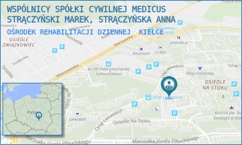 OŚRODEK REHABILITACJI DZIENNEJ - MEDICUS  A. STRĄCZYŃSKA,M. STRĄCZYŃSKI SPÓŁKA JAWNA - OS NA STOKU 63A,  KIELCE
