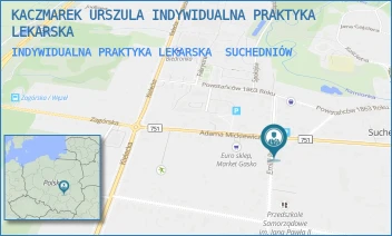 INDYWIDUALNA PRAKTYKA LEKARSKA - KACZMAREK URSZULA INDYWIDUALNA PRAKTYKA LEKARSKA - E.PECK 9A,  SUCHEDNIÓW