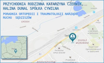 PORADNIA ORTOPEDII I TRAUMATOLOGII NARZĄDU RUCHU - PRZYCHODNIA RODZINNA CZERWIK DUNAL SPÓŁKA KOMANDYTOWA - DWORCOWA 23,  SĘDZISZÓW