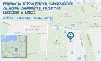 GABINET LEKARSKI - FEDERACJA NIEZALEŻNYCH SAMORZĄDNYCH ZWIĄZKÓW ZAWODOWYCH PRZEMYSŁU LEKKIEGO W ŁODZI - ROKOSZA 1,  BUSKO-ZDRÓJ